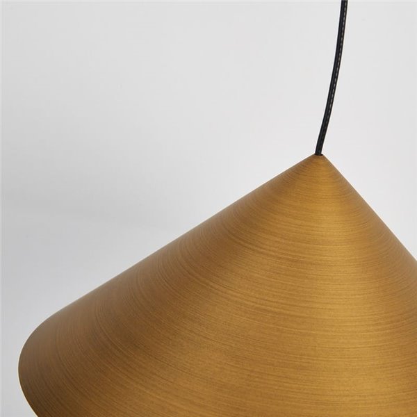 Luminária pendente de teto LED CONE em couro Ø24cm 3000K, moderna, 10W, dimerizável, TRIAC