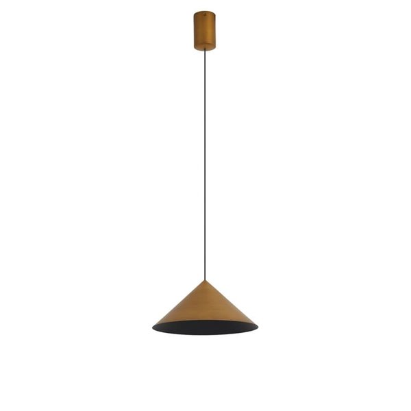 Lámpara colgante de techo LED CONO cuero Ø24cm 3000K, moderno 10W regulable TRIAC