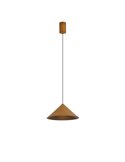 Suspension LED CONE cuir Ø24cm 3000K, moderne 10W dimmable TRIAC