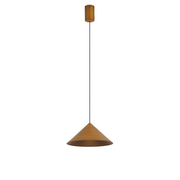 Lámpara colgante de techo LED CONO cuero Ø24cm 3000K, moderno 10W regulable TRIAC