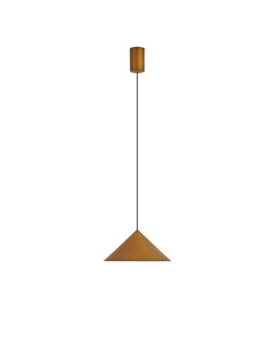 Lámpara colgante de techo LED CONO cuero Ø24cm 3000K, moderno 10W regulable TRIAC