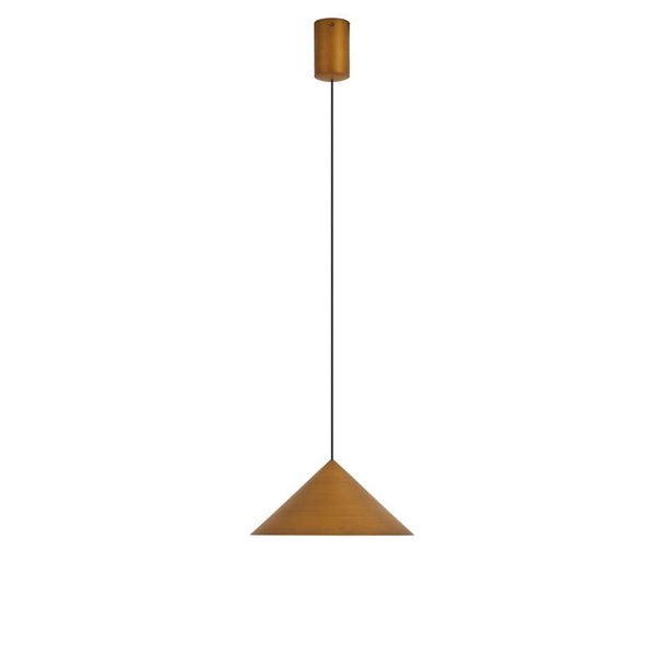 Lámpara colgante de techo LED CONO cuero Ø24cm 3000K, moderno 10W regulable TRIAC