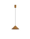 Lámpara colgante de techo LED CONO cuero Ø24cm 3000K, moderno 10W regulable TRIAC