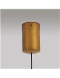 Lámpara colgante de techo LED CONO cuero Ø24cm 3000K, moderno 10W regulable TRIAC