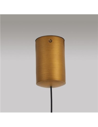 Lámpara colgante de techo LED CONO cuero Ø24cm 3000K, moderno 10W regulable TRIAC