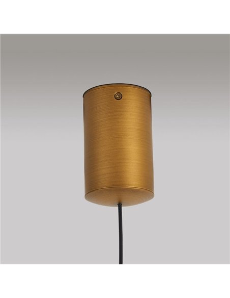 Lámpara colgante de techo LED CONO cuero Ø24cm 3000K, moderno 10W regulable TRIAC