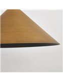 Lámpara colgante de techo LED CONO cuero Ø24cm 3000K, moderno 10W regulable TRIAC