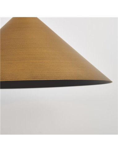 Lámpara colgante de techo LED CONO cuero Ø24cm 3000K, moderno 10W regulable TRIAC