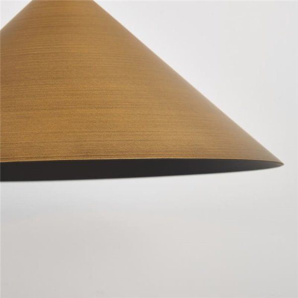 Luminária pendente de teto LED CONE em couro Ø24cm 3000K, moderna, 10W, dimerizável, TRIAC