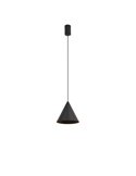 Lámpara de techo colgante LED CONO negro Ø18cm 10W 3000K, diseño moderno regulable TRIAC