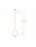 Lámpara de techo colgante LED CONO negro Ø18cm 10W 3000K, diseño moderno regulable TRIAC