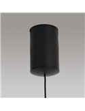 Lámpara de techo colgante LED CONO negro Ø18cm 10W 3000K, diseño moderno regulable TRIAC