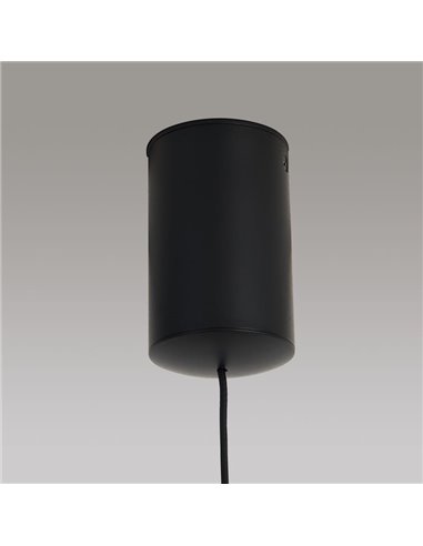 Luminária de teto pendente LED CONE preta Ø18cm 10W 3000K, design moderno, dimerizável TRIAC