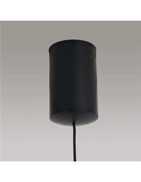 Luminária de teto pendente LED CONE preta Ø18cm 10W 3000K, design moderno, dimerizável TRIAC