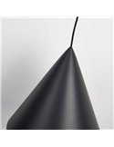 Lámpara de techo colgante LED CONO negro Ø18cm 10W 3000K, diseño moderno regulable TRIAC