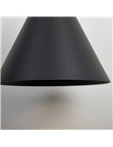 Suspension LED CONE noire Ø18cm 10W 3000K, design moderne, dimmable TRIAC