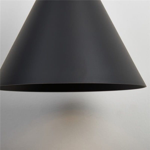 Lámpara de techo colgante LED CONO negro Ø18cm 10W 3000K, diseño moderno regulable TRIAC