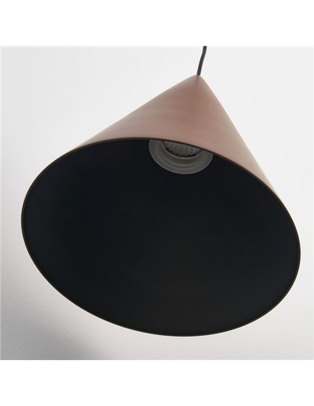 Suspension LED conique 10 W, cône en cuivre Ø 18 cm, 3000 K, design moderne et variateur TRIAC