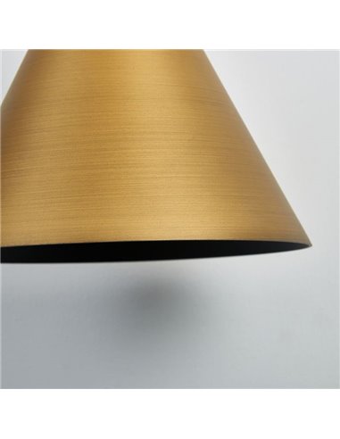 Lámpara de techo colgante LED cónico CONO 10W cuero Ø18cm 3000K luz focal y regulable TRIAC