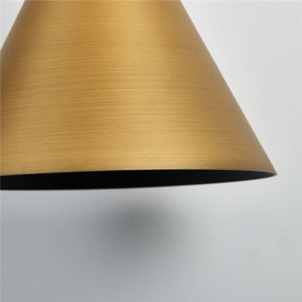 Lámpara de techo colgante LED cónico CONO 10W cuero Ø18cm 3000K luz focal y regulable TRIAC