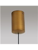Lámpara de techo colgante LED cónico CONO 10W cuero Ø18cm 3000K luz focal y regulable TRIAC