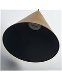 Lámpara de techo colgante LED cónico CONO 10W cuero Ø18cm 3000K luz focal y regulable TRIAC