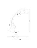 Pie de salón LED RICCA negro, bombilla E27 incluida 30W CTT 2700-3200-4000K, sin pantalla