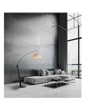 Pie de salón LED RICCA negro, bombilla E27 incluida 30W CTT 2700-3200-4000K, sin pantalla