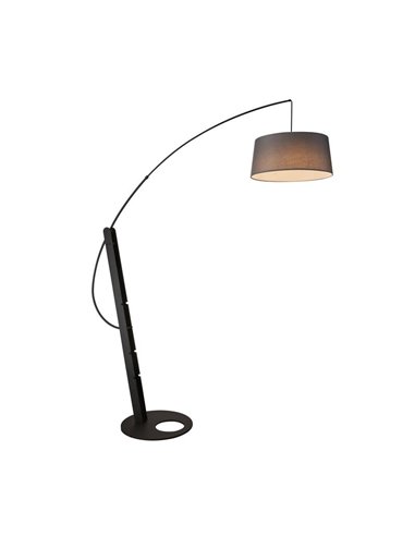 Pie de salón LED RICCA negro, bombilla E27 incluida 30W CTT 2700-3200-4000K, sin pantalla