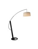 Pie de salón LED RICCA negro, bombilla E27 incluida 30W CTT 2700-3200-4000K, sin pantalla