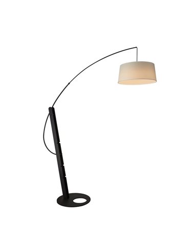 Lampadaire LED noir RICCA, ampoule E27 incluse 30 W CTT 2700-3200-4000 K, sans abat-jour