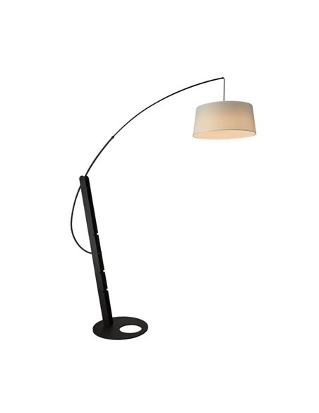 Pie de salón LED RICCA negro, bombilla E27 incluida 30W CTT 2700-3200-4000K, sin pantalla