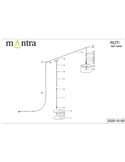 Pie de salón LED RUTI negro, bombilla E27 incluida 30W CTT 2700-3200-4000K, sin pantalla