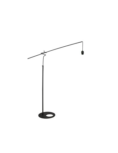 Pie de salón LED RUTI negro, bombilla E27 incluida 30W CTT 2700-3200-4000K, sin pantalla