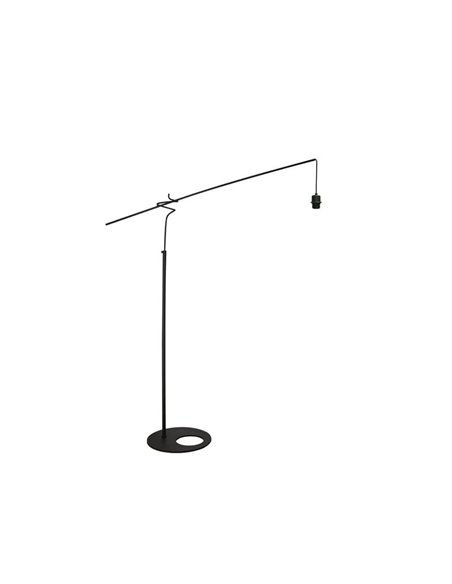 Lampadaire LED noir RUTI, ampoule E27 incluse 30 W CTT 2700-3200-4000 K, sans abat-jour