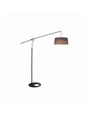 Pie de salón LED RUTI negro, bombilla E27 incluida 30W CTT 2700-3200-4000K, sin pantalla