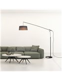 Pie de salón LED RUTI negro, bombilla E27 incluida 30W CTT 2700-3200-4000K, sin pantalla