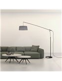 Pie de salón LED RUTI negro, bombilla E27 incluida 30W CTT 2700-3200-4000K, sin pantalla