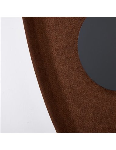 Luminária de parede acústica LED, formato pétala, ACUSTIC, cor café, Ø30cm, 5W 3000K 400Lm