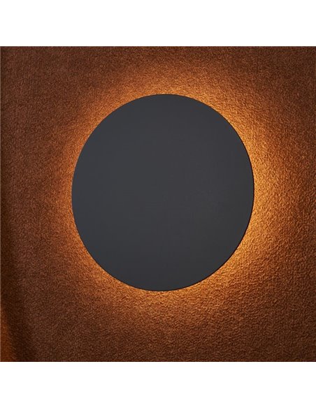 Applique murale LED acoustique, forme pétale, ACUSTIC, couleur café, Ø 30 cm, 5 W, 3 000 K, 400 lm