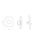 Aplique LED acústico de forma geométrica irregular ACUSTIC café Ø26cm, 5W 3000K 400Lm