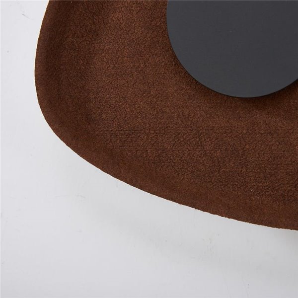 Applique murale LED de forme géométrique irrégulière, coloris café ACUSTIC, Ø 26 cm, 5 W, 3000 K, 400 lm