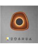 Aplique LED acústico de forma geométrica irregular ACUSTIC café Ø26cm, 5W 3000K 400Lm