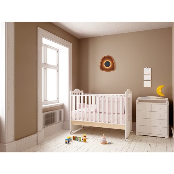 Applique murale LED de forme géométrique irrégulière, coloris café ACUSTIC, Ø 26 cm, 5 W, 3000 K, 400 lm