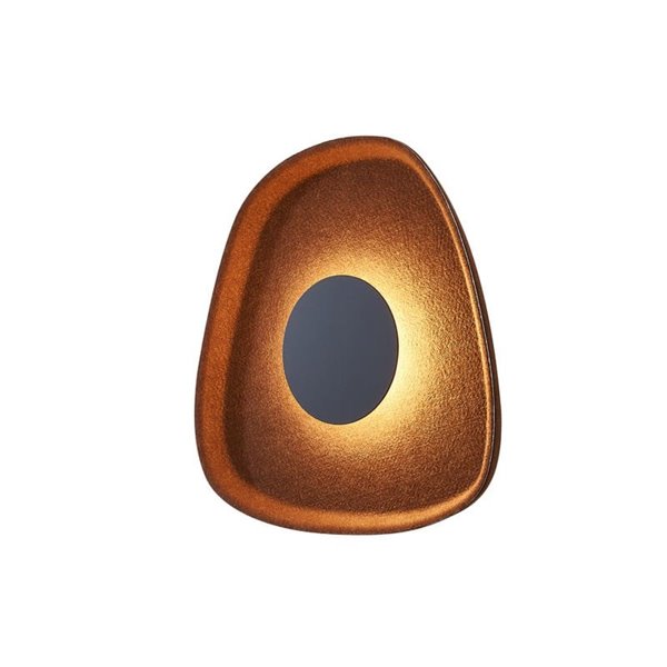 Aplique LED acústico de forma geométrica irregular ACUSTIC café Ø26cm, 5W 3000K 400Lm