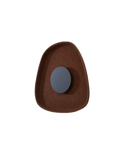 Aplique LED acústico de forma geométrica irregular ACUSTIC café Ø26cm, 5W 3000K 400Lm