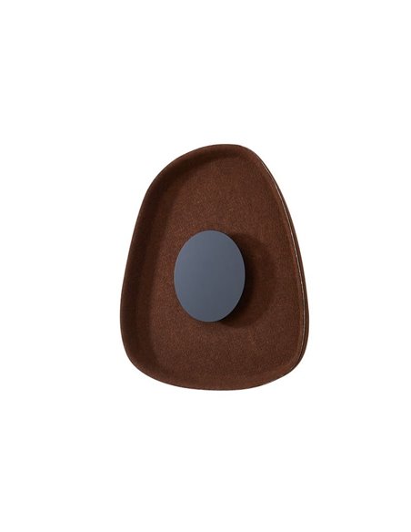 Aplique LED acústico de forma geométrica irregular ACUSTIC café Ø26cm, 5W 3000K 400Lm