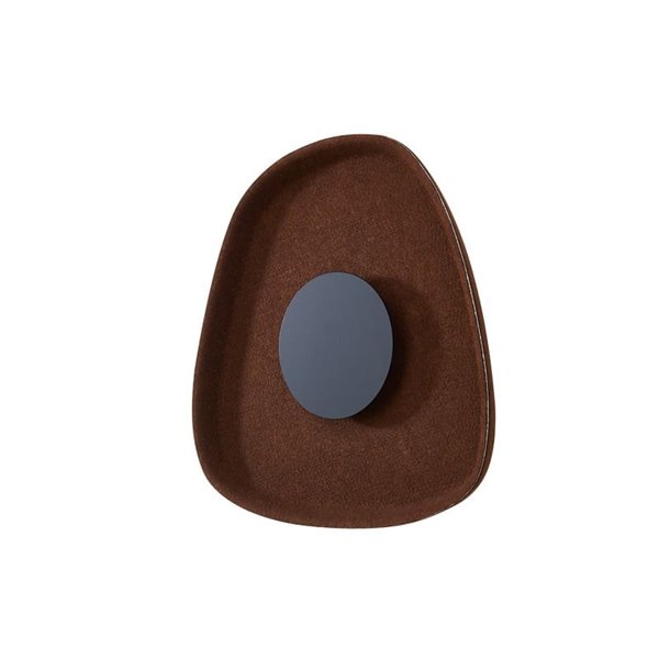 Applique murale LED de forme géométrique irrégulière, coloris café ACUSTIC, Ø 26 cm, 5 W, 3000 K, 400 lm