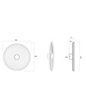 Aplique LED acústico circular ondulado ACUSTIC café Ø45cm, 5W 3000K 400Lm