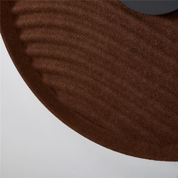 Aplique LED acústico circular ondulado ACUSTIC café Ø45cm, 5W 3000K 400Lm